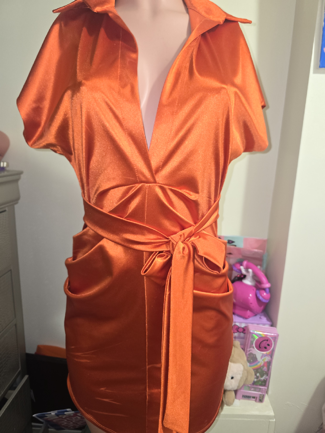Laqueen Orange Dress Size M
