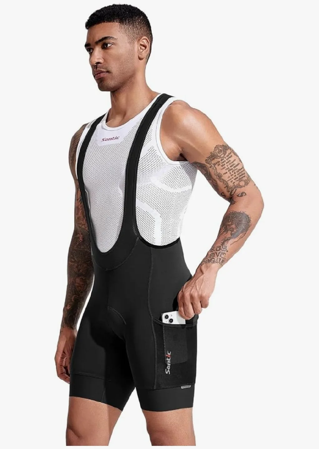 Santic Cycling Bib Shorts - Black (XL) image indicator(3)