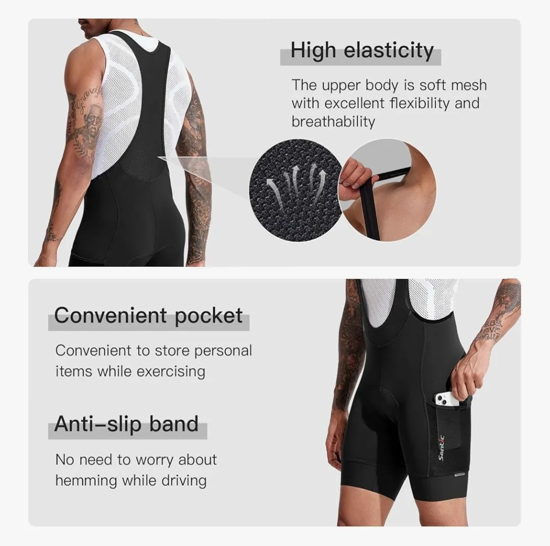 Santic Cycling Bib Shorts - Black (XL) image indicator(5)