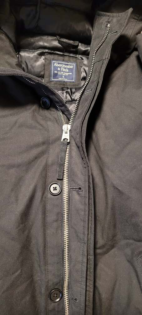 Abercrombie & Fitch Men's Black Winter Coat - Size S - photo 2