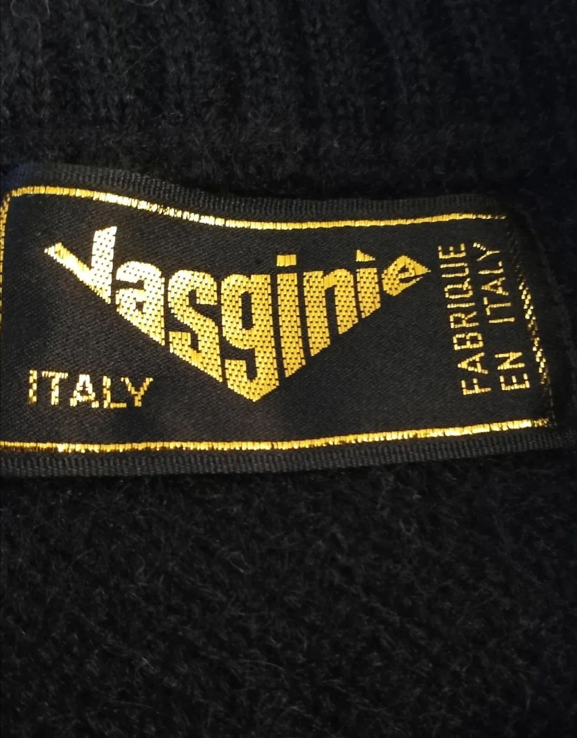 🇮🇹 Italian Vintage Black Mohair Blend Embellished Sweater - S image indicator(9)