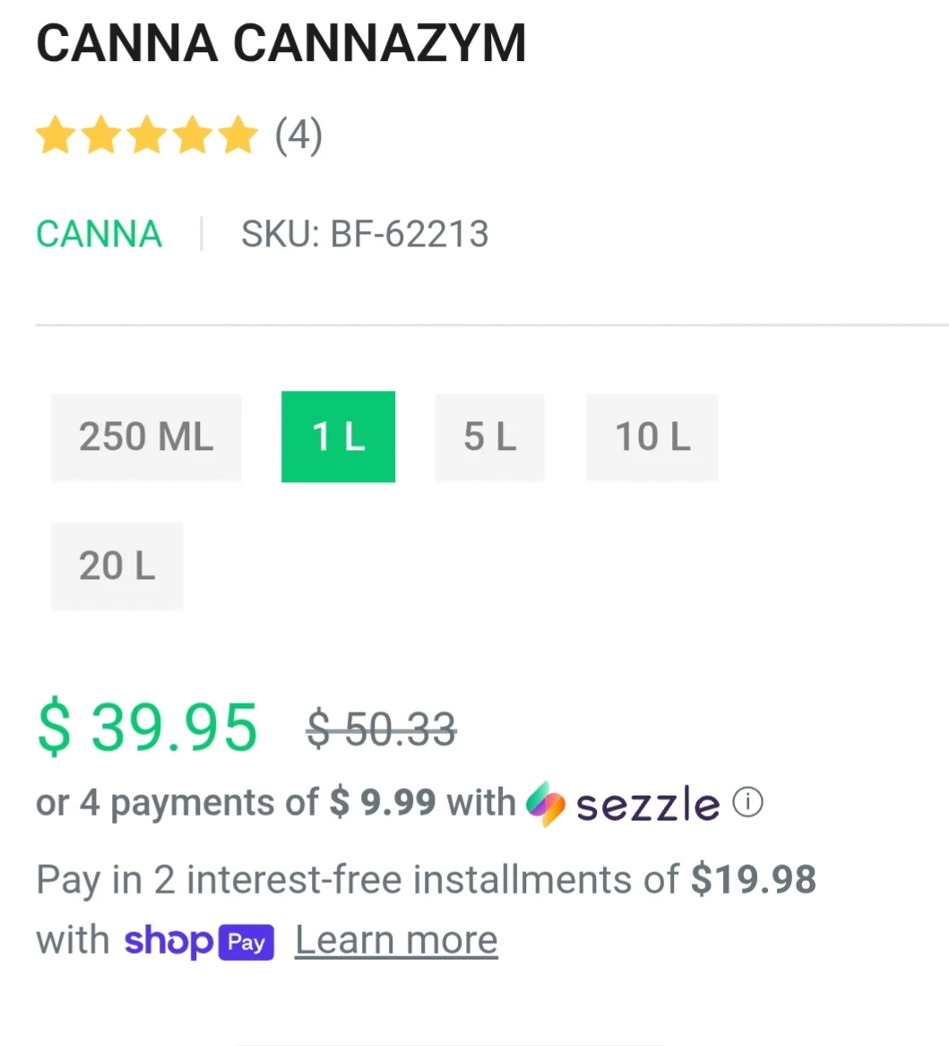 Canna Cannazym 1L Fertilizer - photo 4