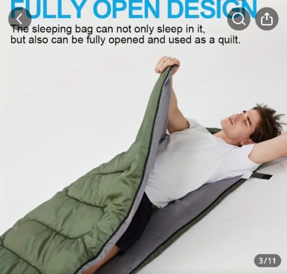 Deep Blue Portable Emergency Sleeping Bag - photo 2