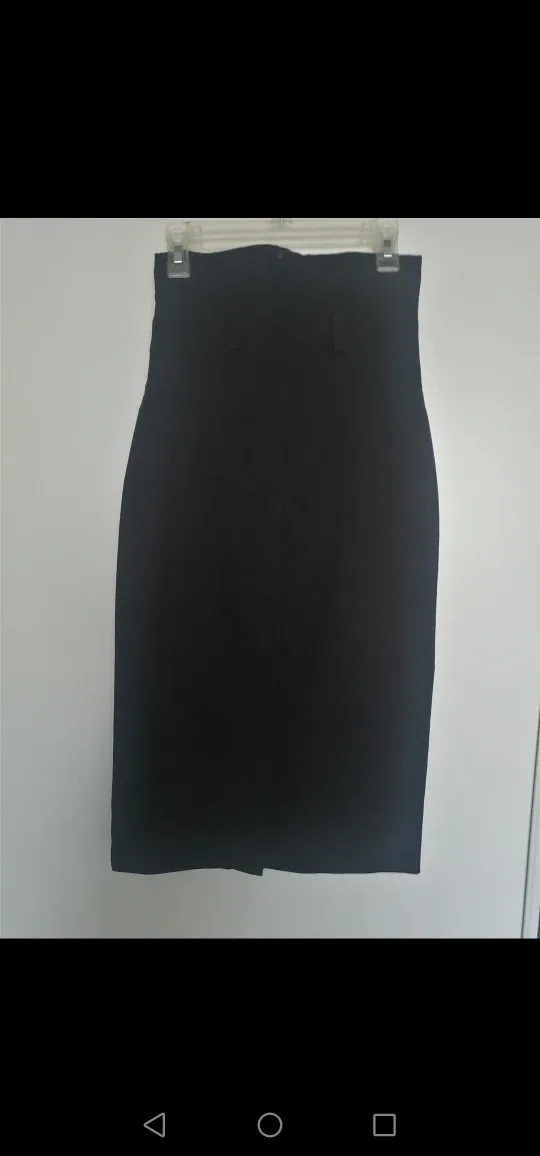Black High Waisted Pencil Skirt image indicator(2)