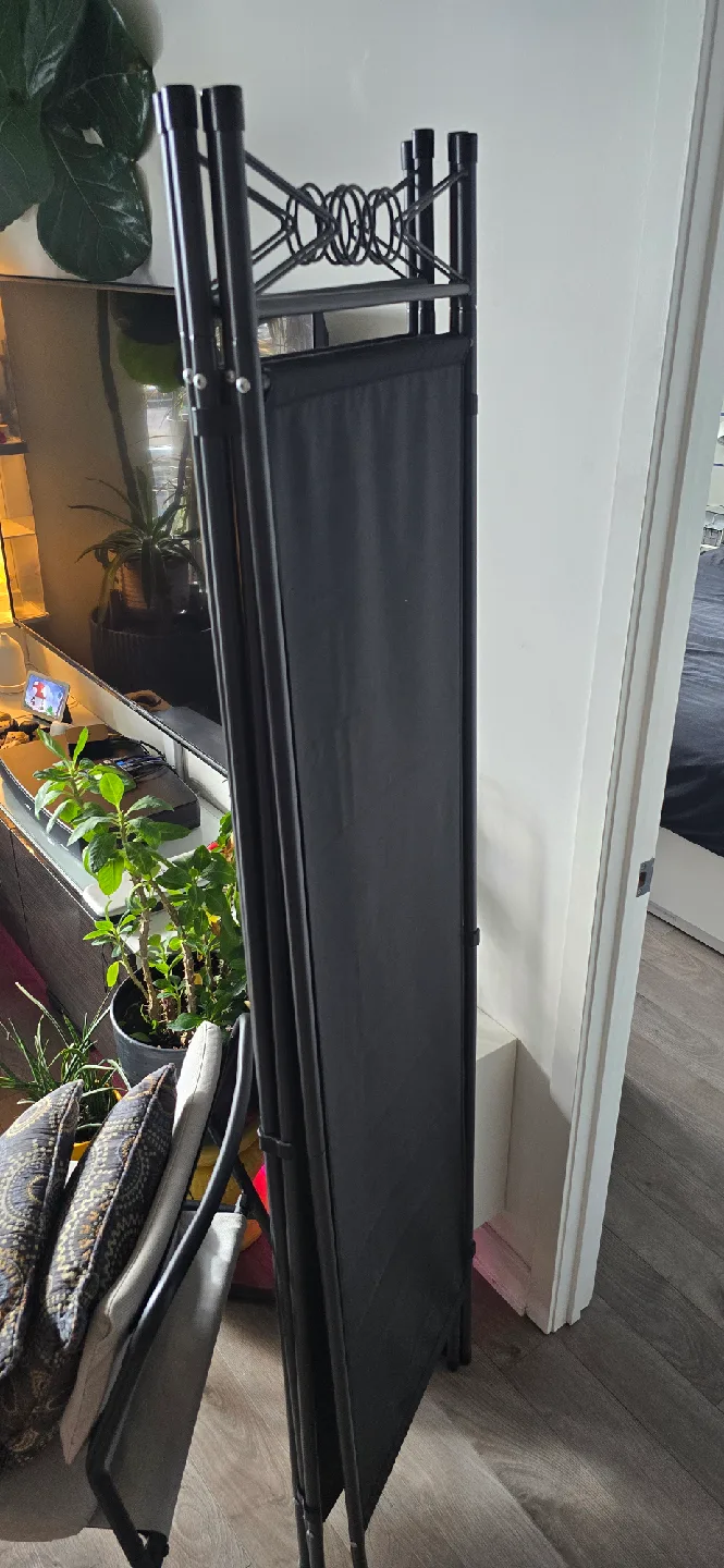 Black 4-Panel Room Divider - 6ft Tall image indicator(3)