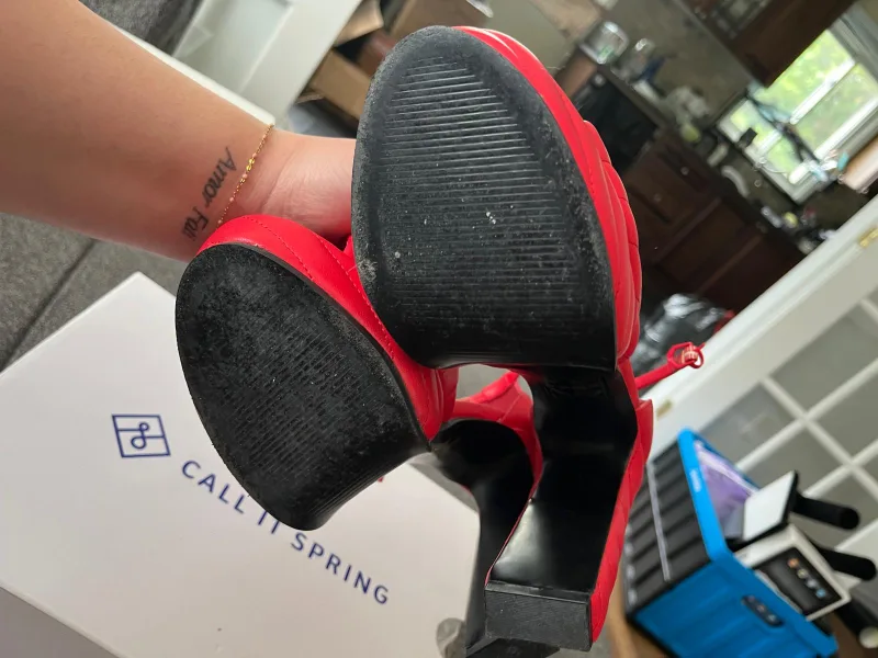 ALDO Red Platform Heels image indicator(6)