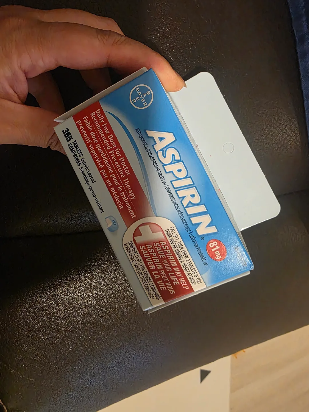 Unopened) Bayer baby Aspirin 81mg - 365 Tablets image indicator(2)