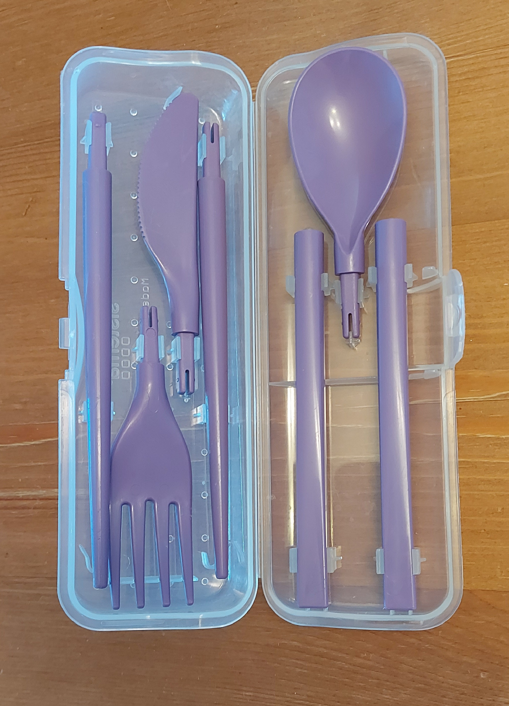 Reusable Travel Utensil Set - Purple
