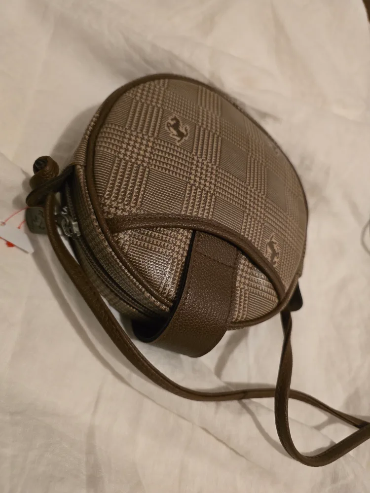 Ferrari Round Plaid Crossbody Bag image indicator(2)