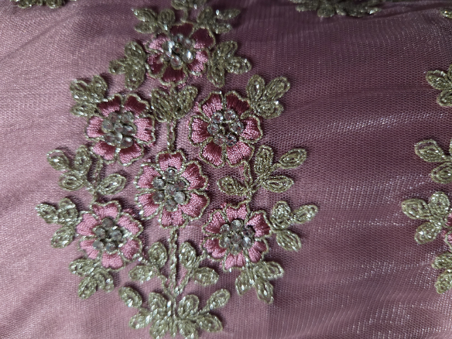 Embroidered Lehenga Choli Set - Mauve - photo 2