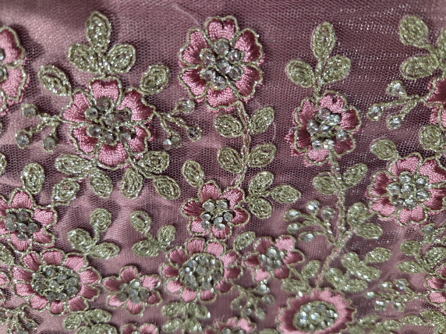 Embroidered Lehenga Choli Set - Mauve - photo 3