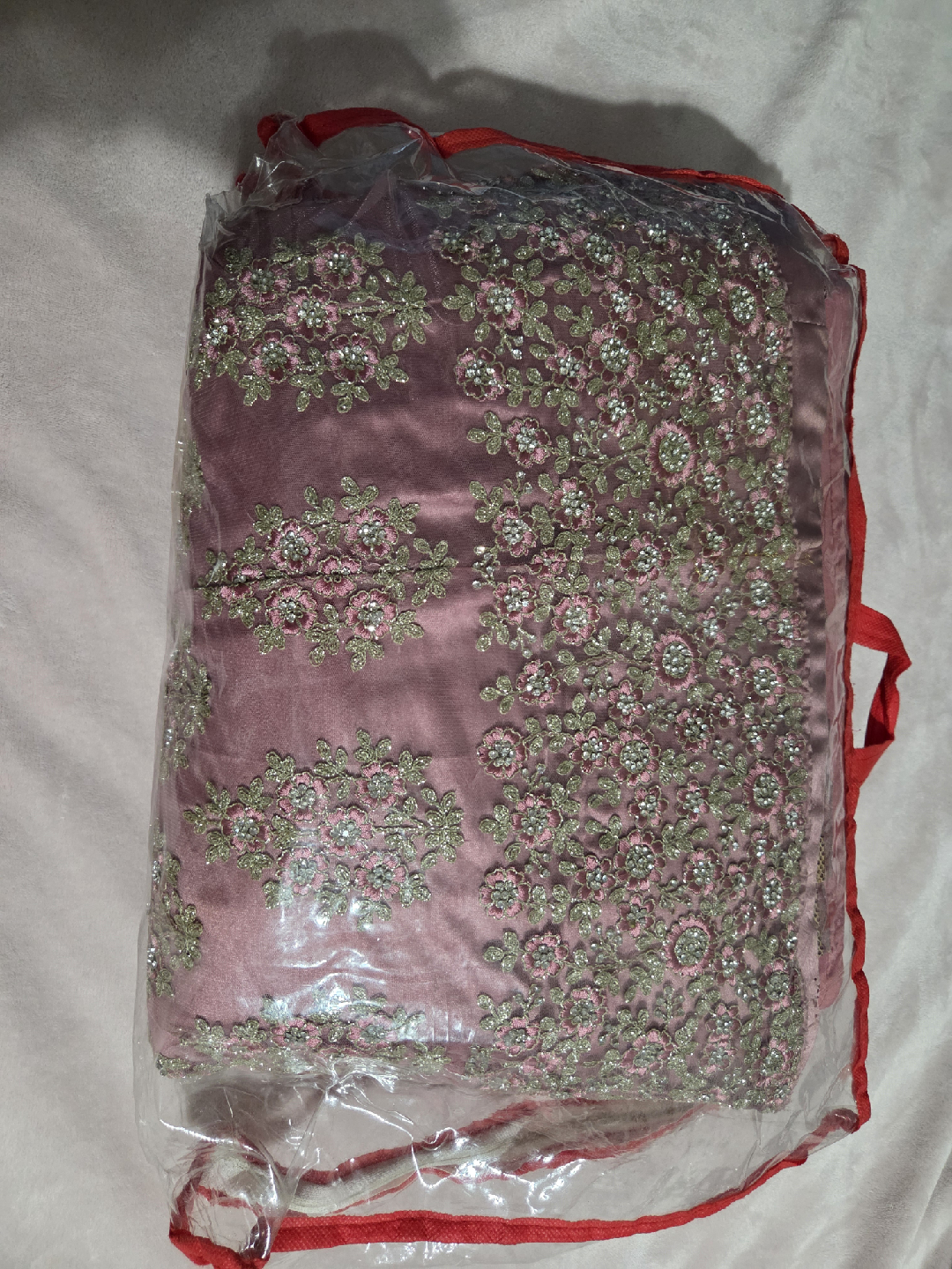 Embroidered Lehenga Choli Set - Mauve - photo 4