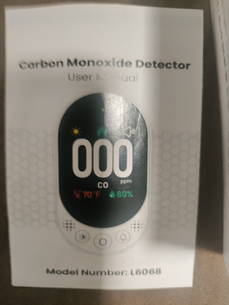 New Carbon Monoxide & Air Quality Detector L6068 - photo 2