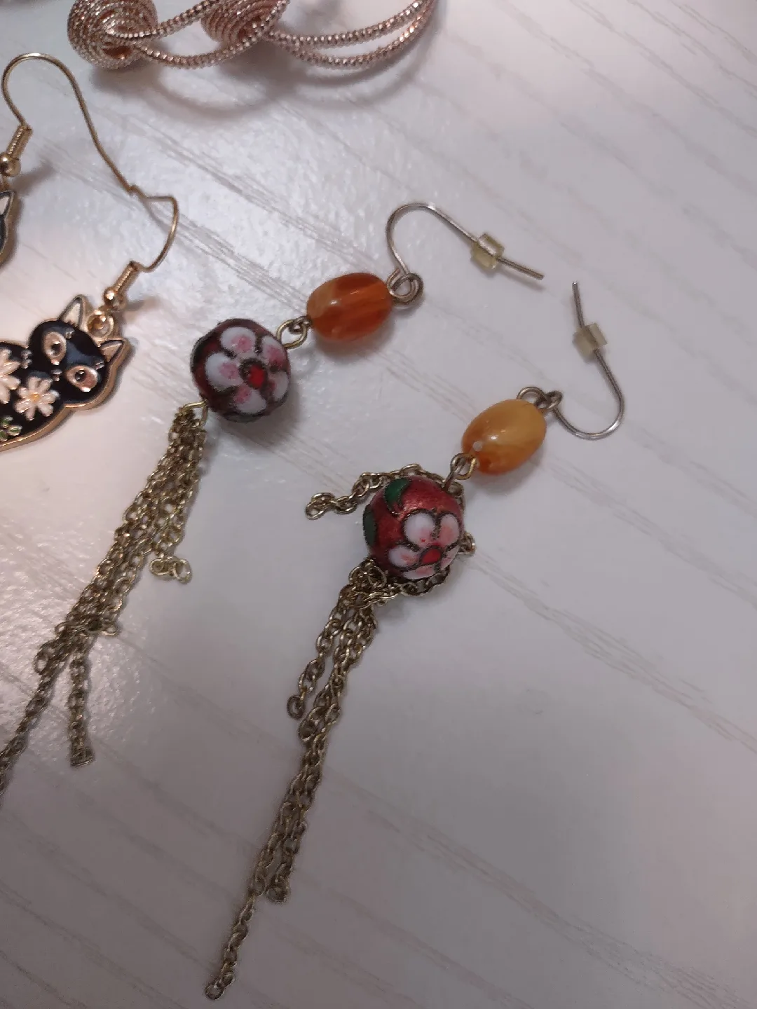 Assorted Earrings - Hoops, Cats, Dragons image indicator(3)