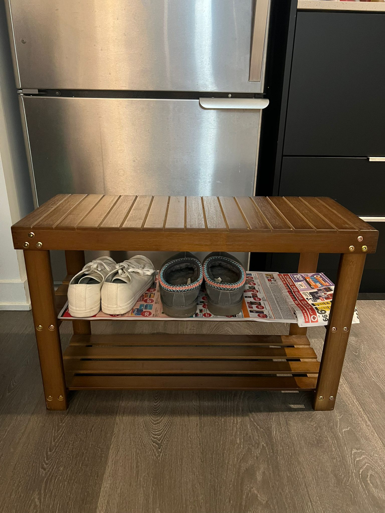 Wooden Shoe Rack Bench - photo 4