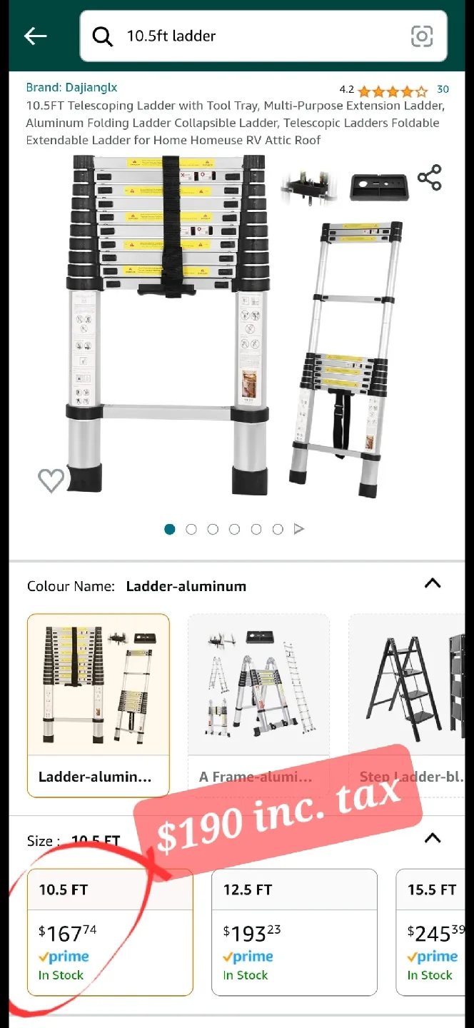 10.5ft Extendable Ladder *new image indicator(3)
