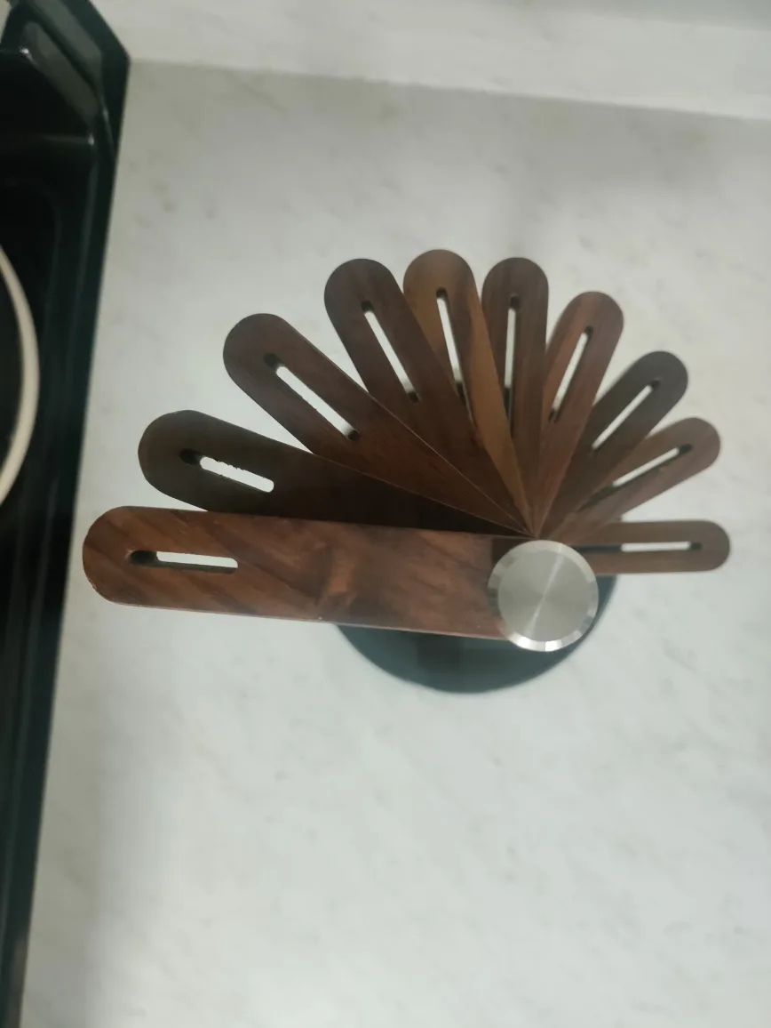 Rotating Wooden Knife Block Stand image indicator(2)