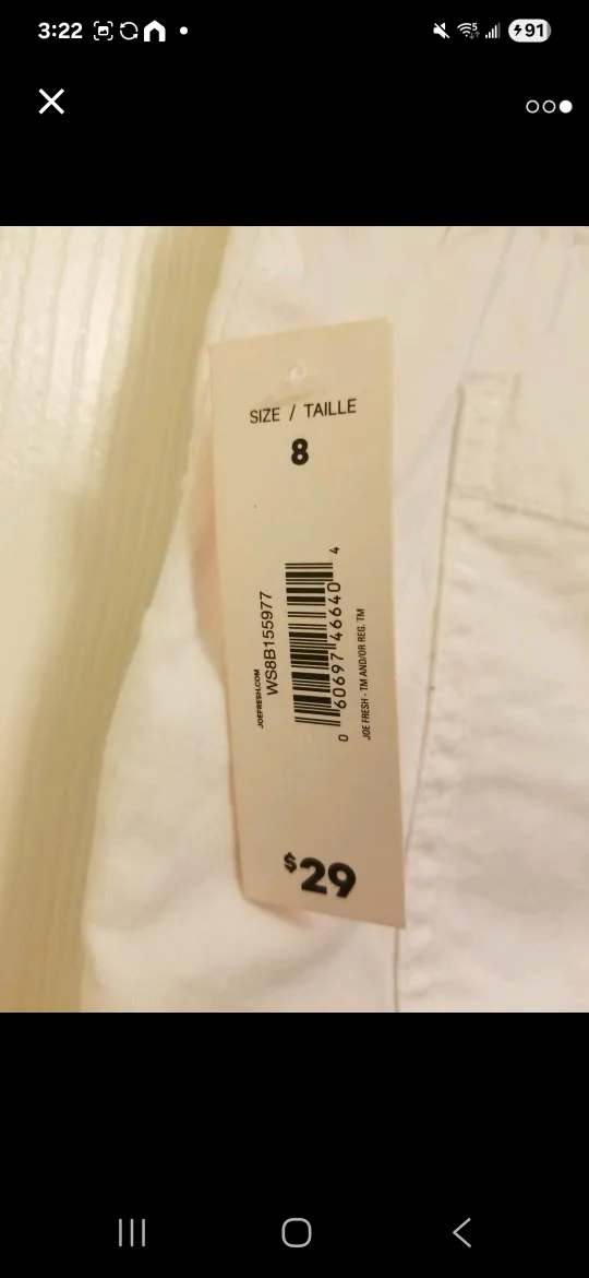 Joe Fresh White Pants - Size 8 image indicator(3)
