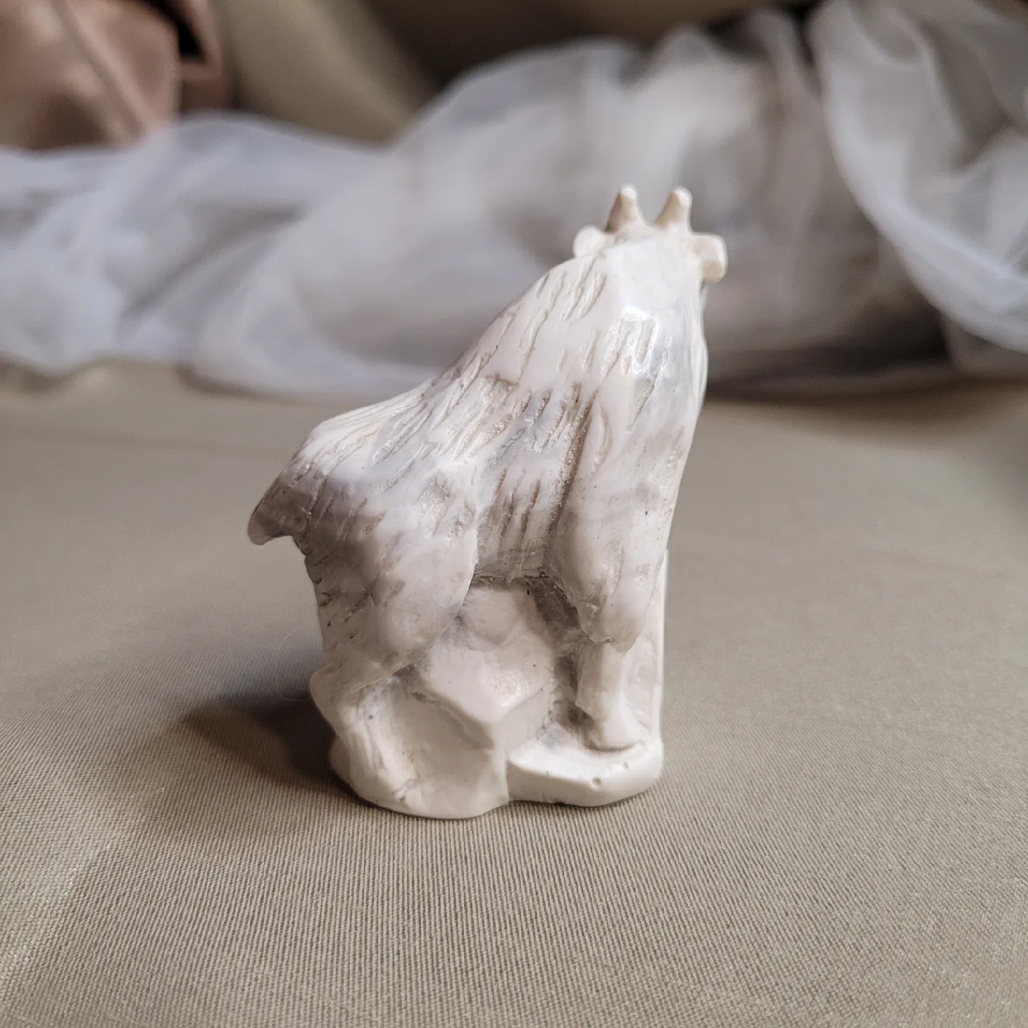 Vintage Pearlite Marblecraft Mountain Goat 2 3/4" Figurine image indicator(3)