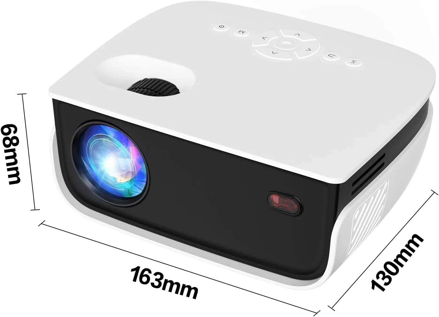 Mini Projector, NICPOW Portable Outdoor Movie Projector image indicator(8)