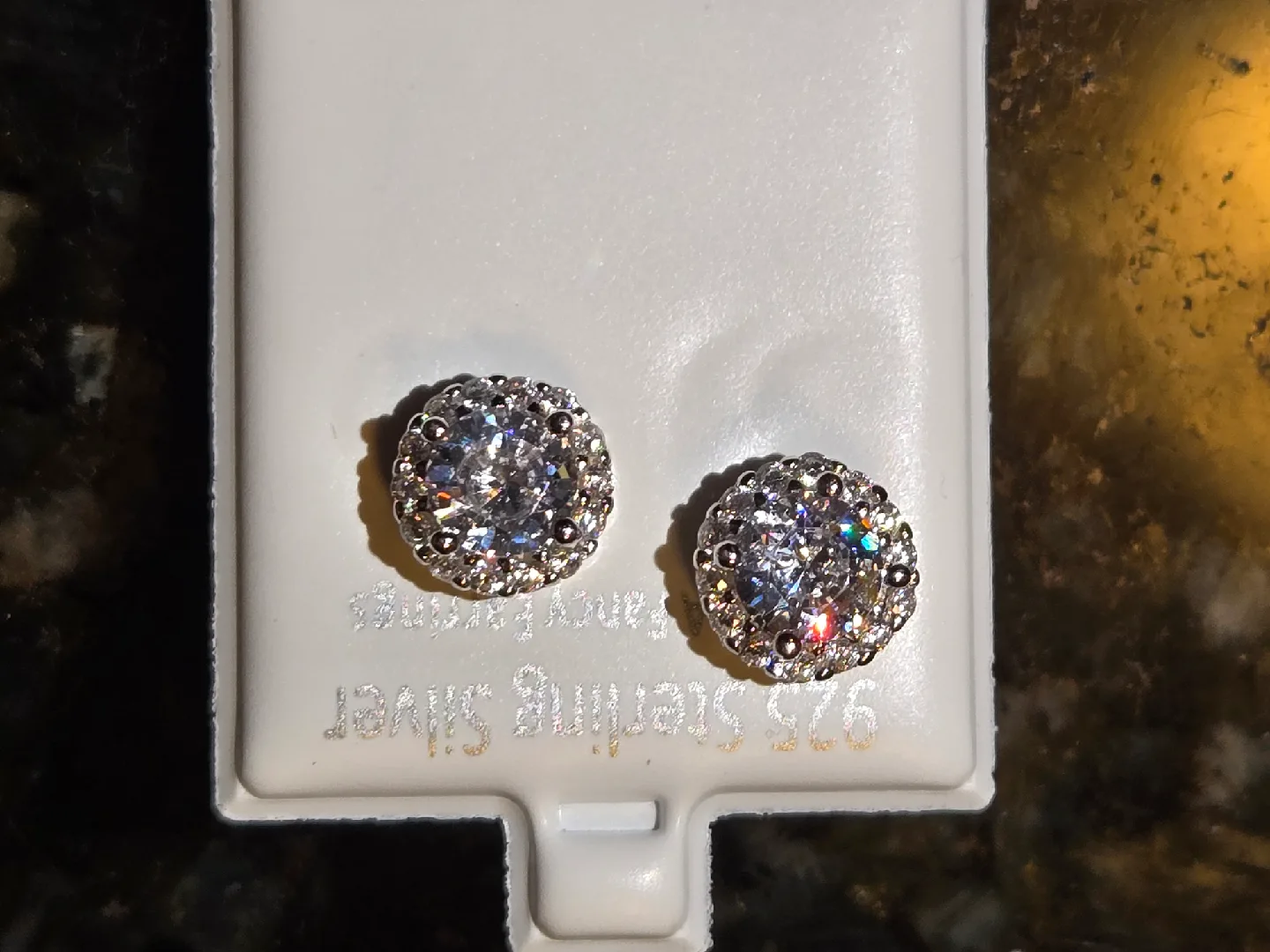 925 Sterling Silver Moissanite Fancy Earrings - New! image indicator(4)