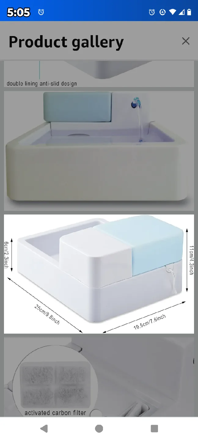 Pawfly Pet Fountain - Automatic Water Drinking Fountain image indicator(3)
