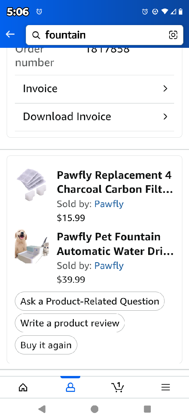 Pawfly Pet Fountain - Automatic Water Drinking Fountain - photo 5