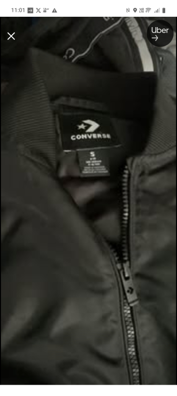 Converse Black Bomber Jacket - Size S - photo 2