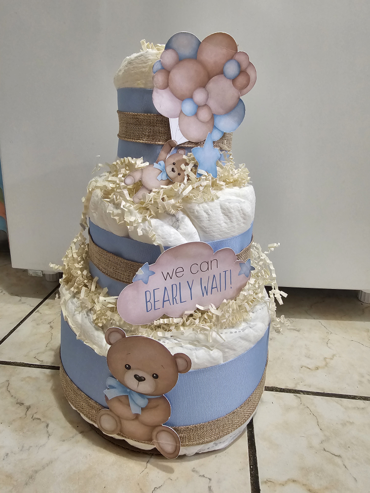 Diaper Cake - Baby Shower Decoration