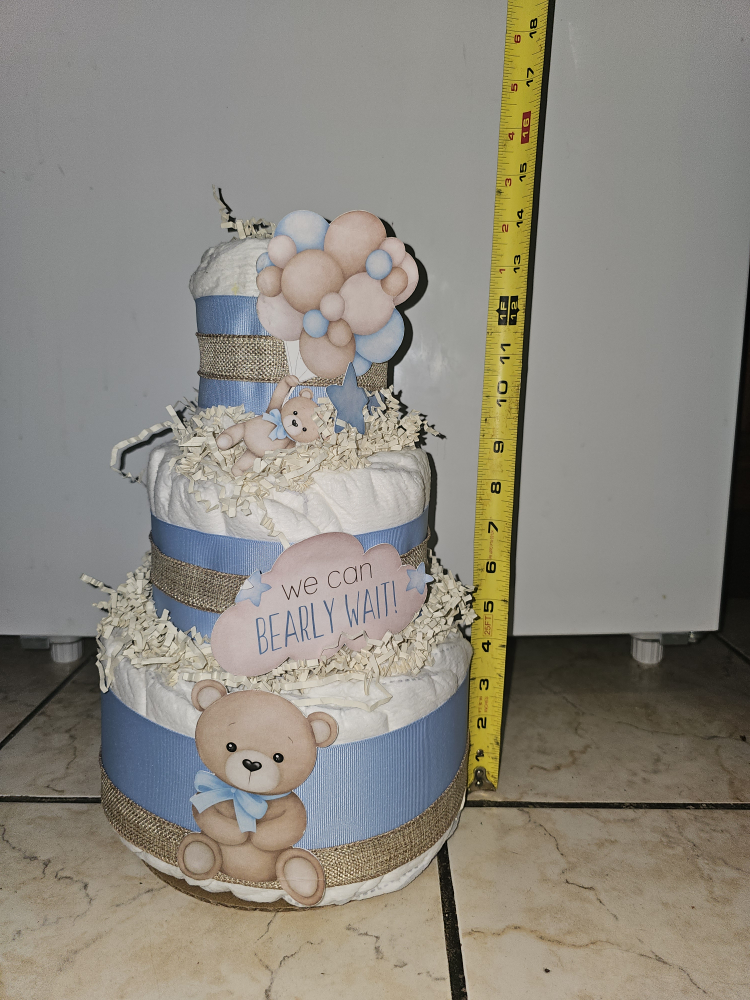 Diaper Cake - Baby Shower Decoration - photo 2