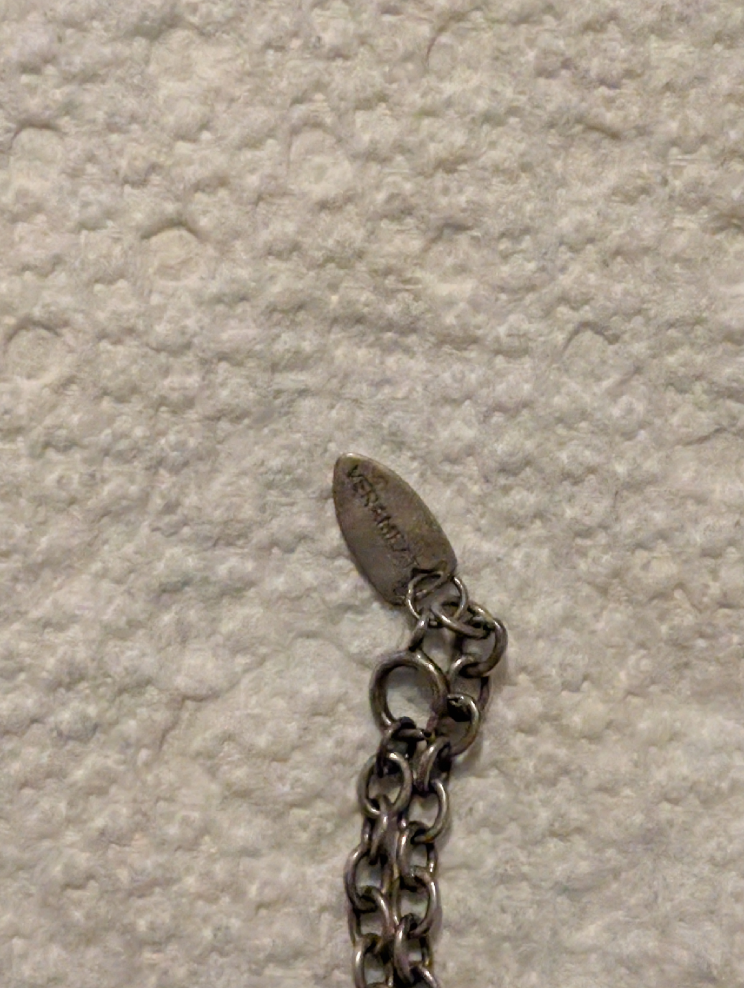 Vintage VERAMEAT 925 Sterling Silver Seven Hand Necklace - photo 4