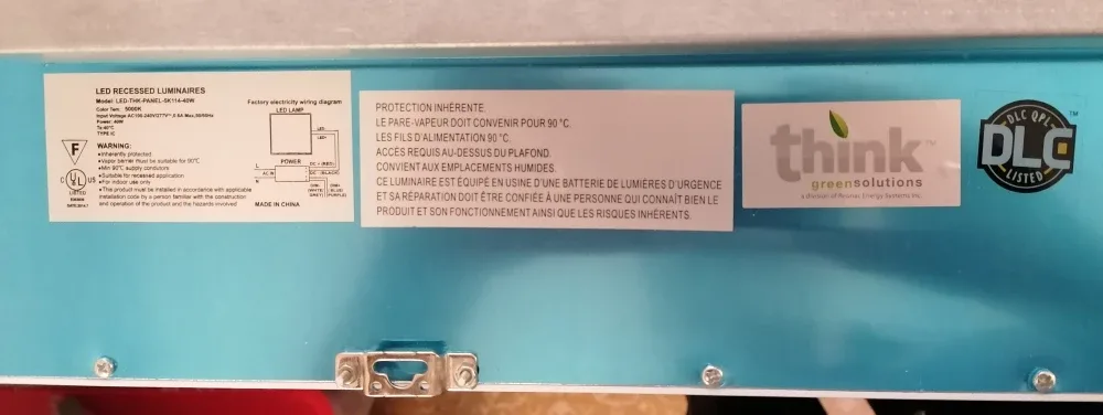 Two flat Led Recessed Luminaires panels, 1ft x 4ft image indicator(4)