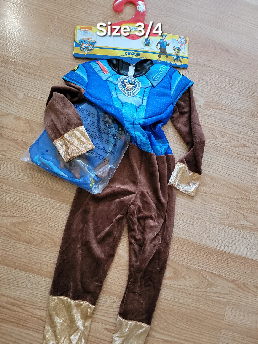 Paw Patrol Chase Costume - Size 3/4 thumbnail