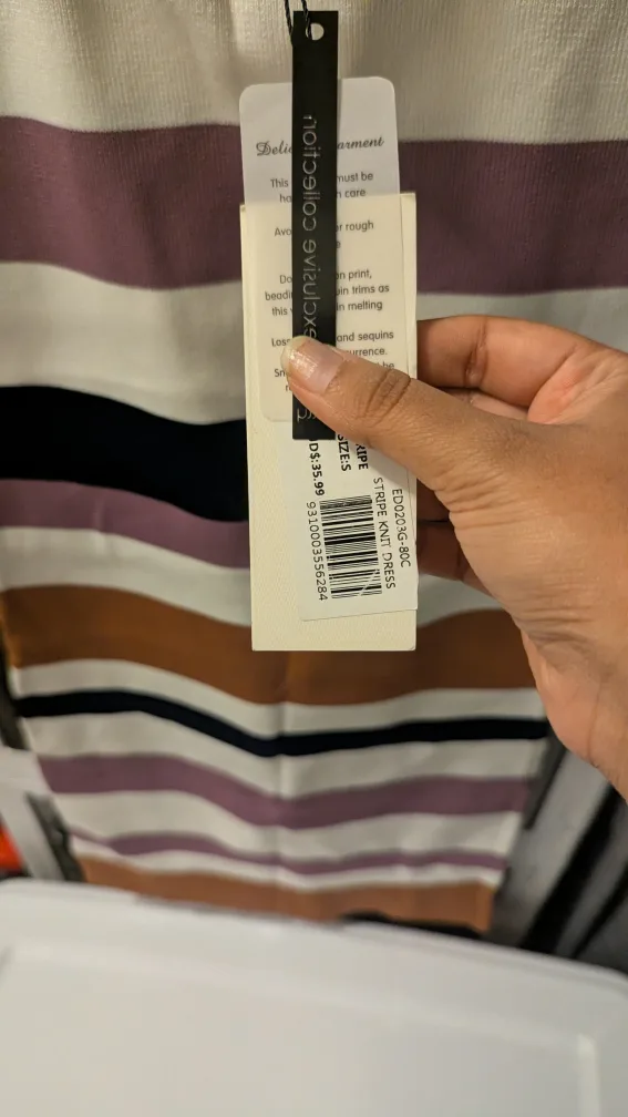 NWT Multicolor Stripe Knit Dress - Size S image indicator(3)