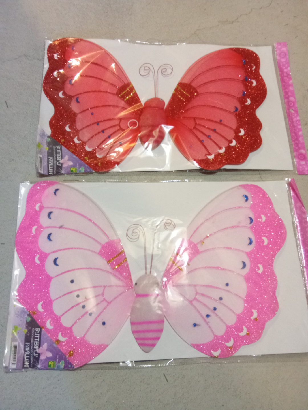 Butterfly costume or decoration - Red & Pink
