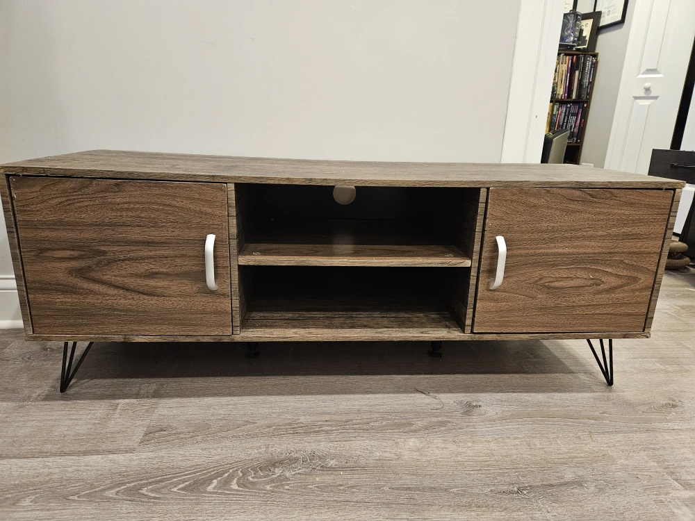 Dark Brown Wood TV Center Console