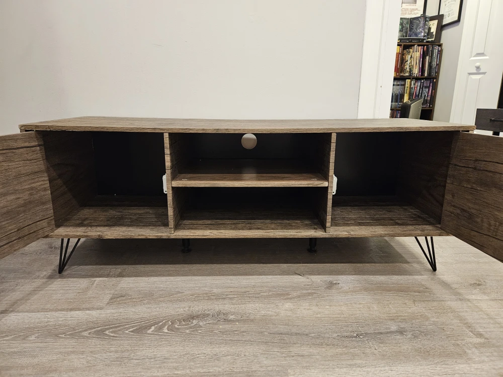 Dark Brown Wood TV Center Console - photo 2