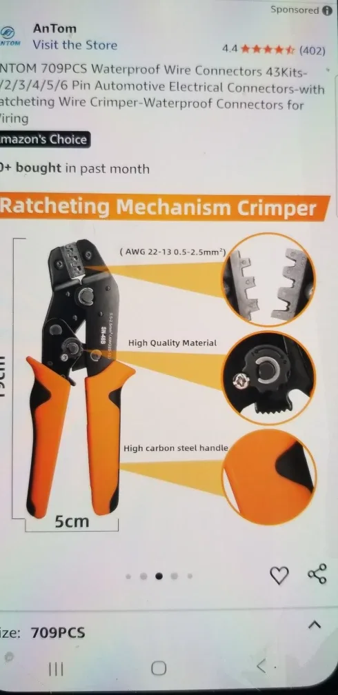 ANTOM 709PCS Waterproof Wire Connectors image indicator(7)