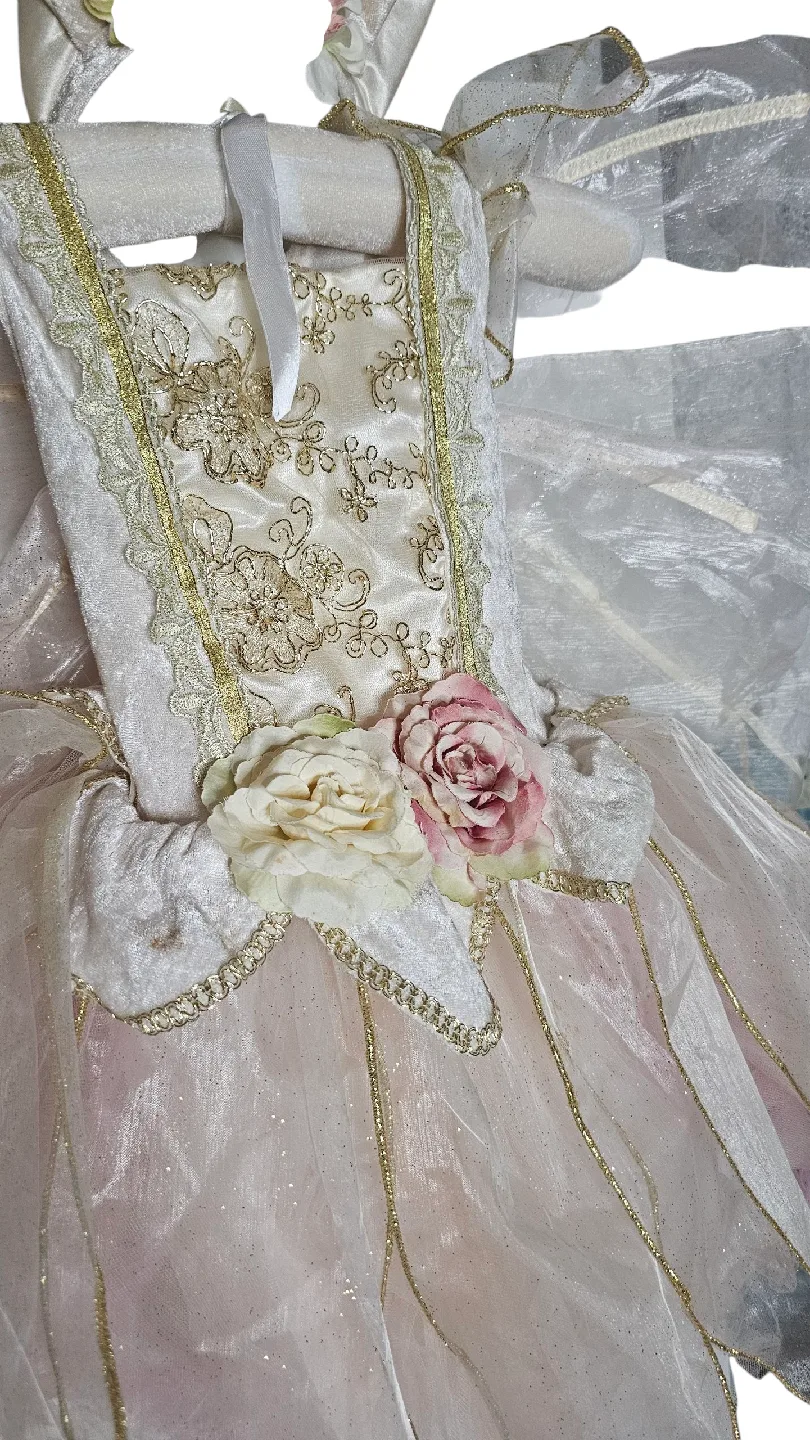 Unicorn Fairy Princess Halloween Costume w Wings & Headband image indicator(3)