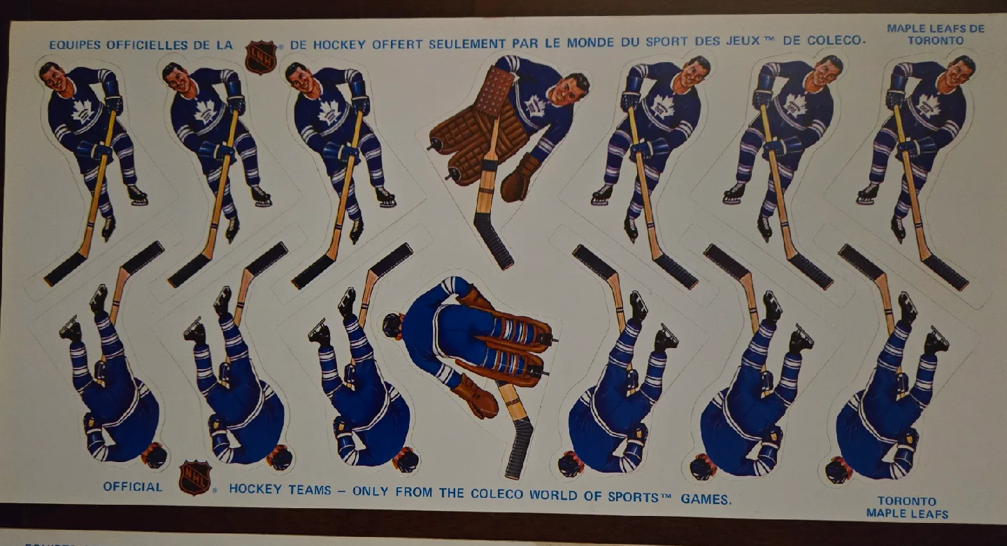 Vintage 70's Coleco Original Hockey Team Sticker Sheets image indicator(5)