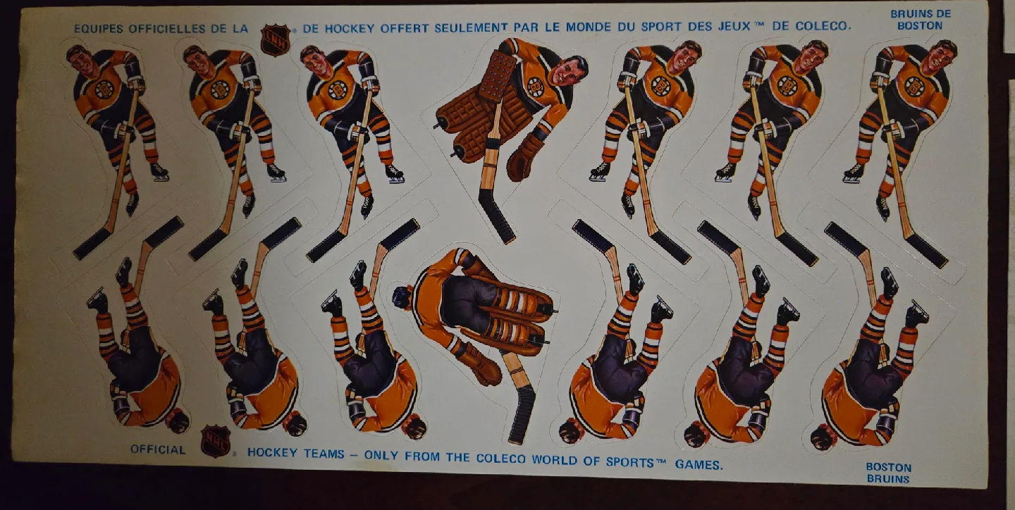 Vintage 70's Coleco Original Hockey Team Sticker Sheets image indicator(7)