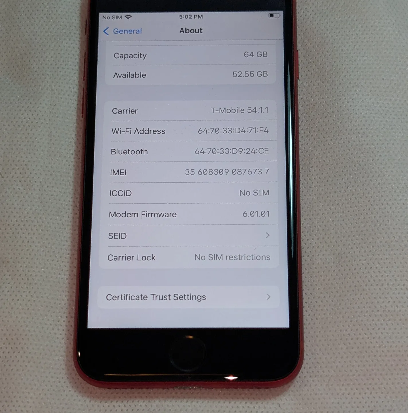 NICE RED APPLE  iPhone 8 64GB UNLOCKED Phone QUEENS PICK UP image indicator(2)