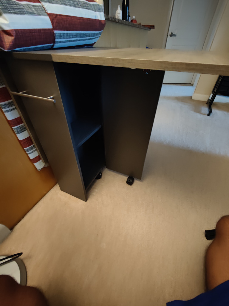 Foldable Table Drop Leaf with Storage - photo 3