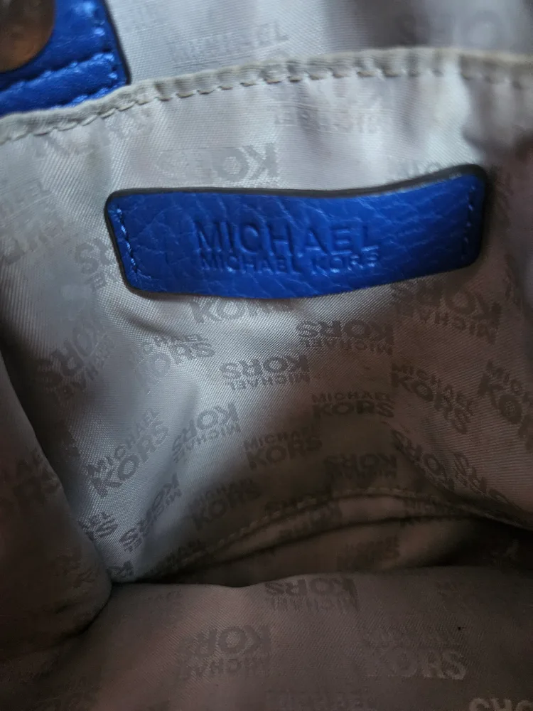Michael Kors Blue Leather Tote Bag image indicator(7)