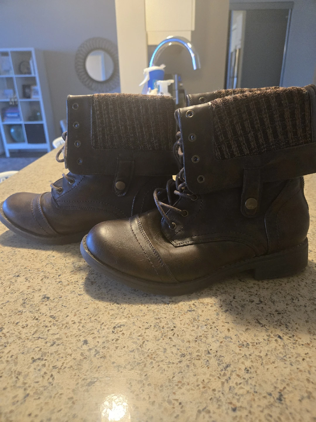 Brown Combat Boots - photo 2