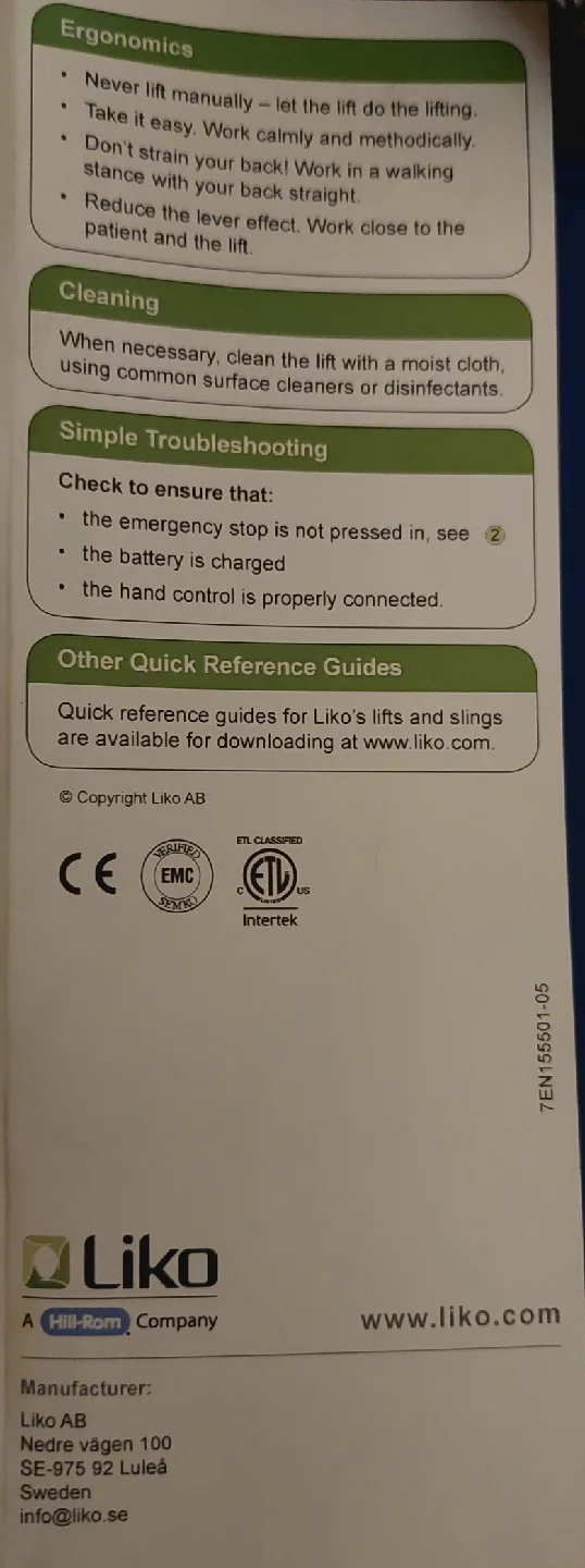 Sabina II Sit to Stand Lift image indicator(7)