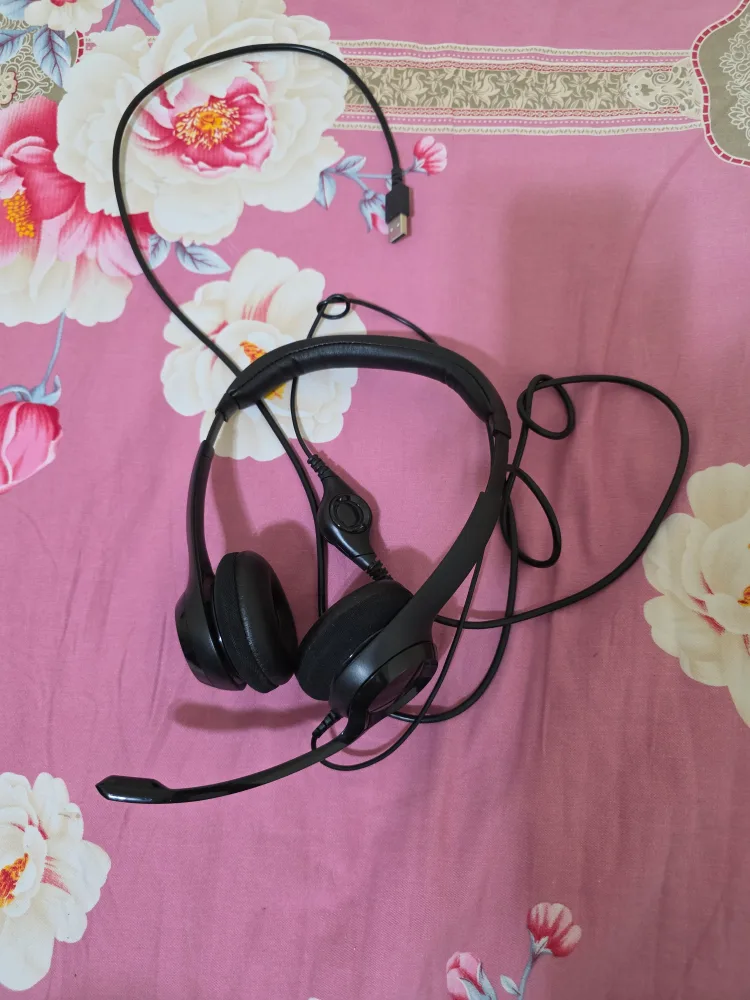 Logitech H390 USB Computer Headset with box image indicator(4)