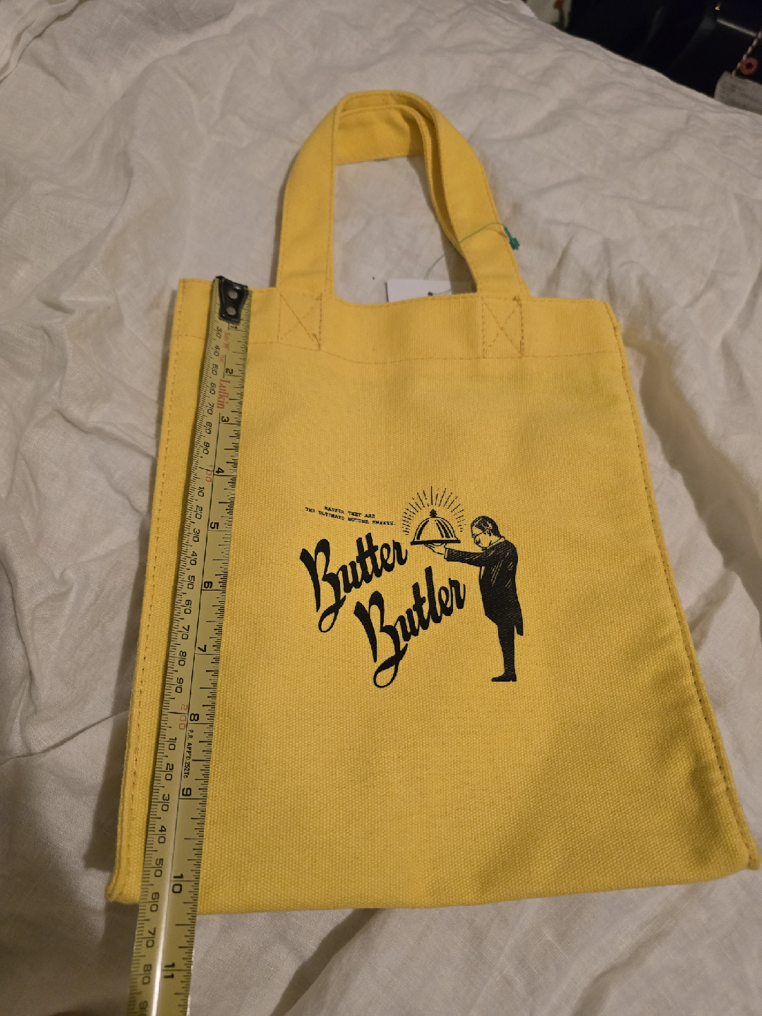 Butter Butler Yellow Tote Canvas cotton Bag BN - photo 3