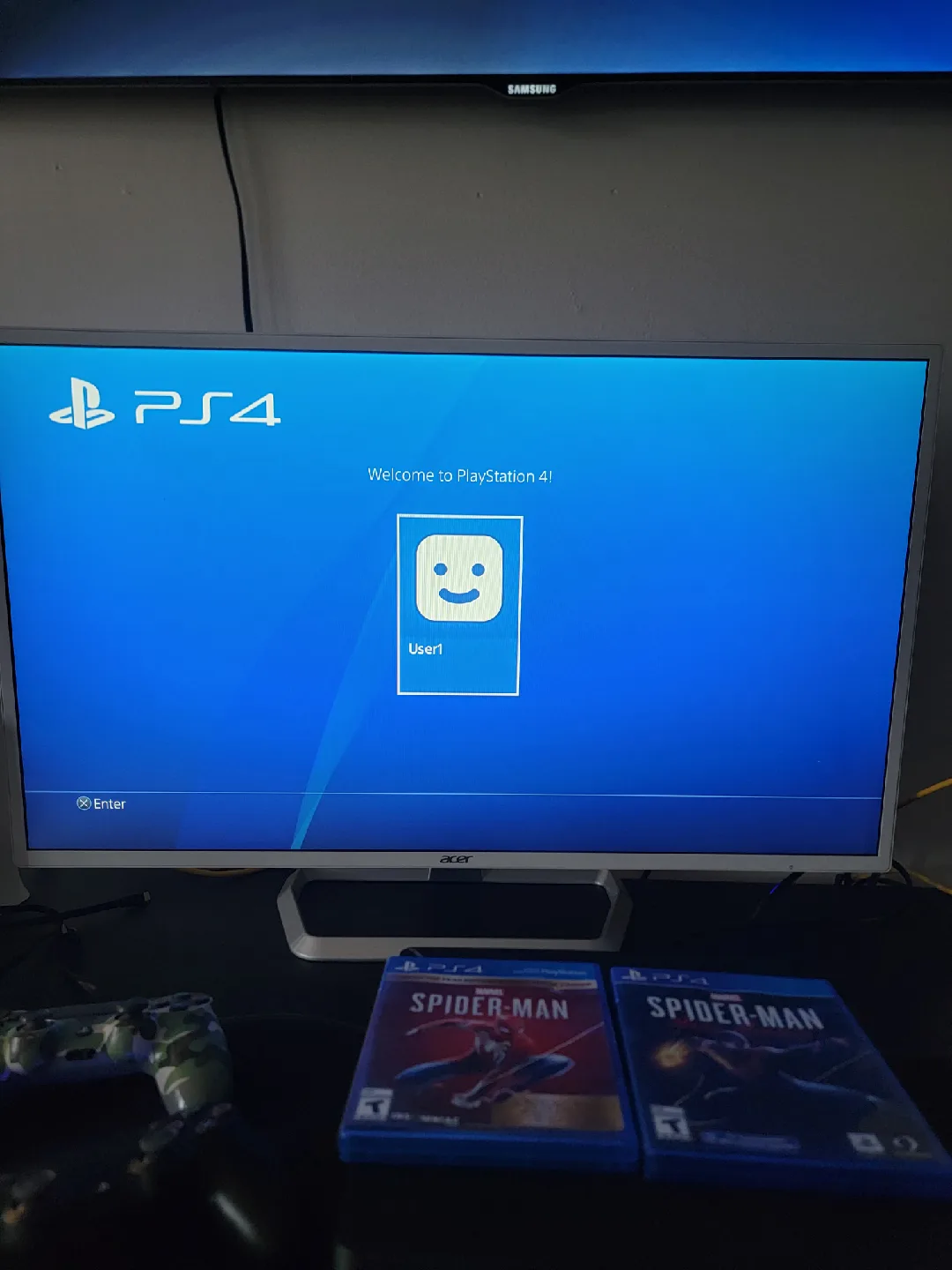 PlayStation 4 with Spider-Man Games image indicator(4)