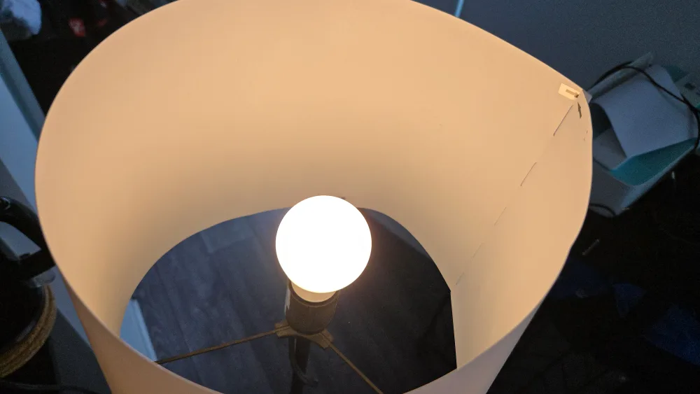 IKEA Floor Lamp - White Shade, Black Stand image indicator(2)